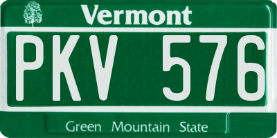 VT license plate PKV576