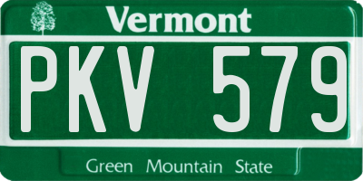 VT license plate PKV579