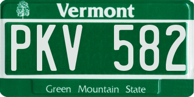VT license plate PKV582