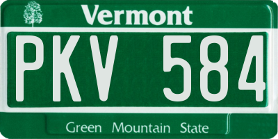 VT license plate PKV584