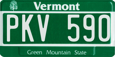VT license plate PKV590