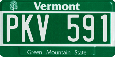 VT license plate PKV591