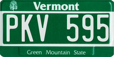 VT license plate PKV595