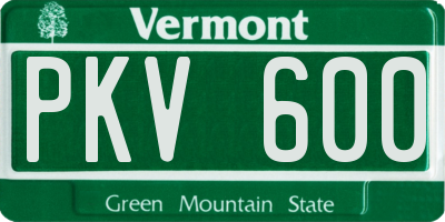 VT license plate PKV600