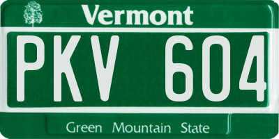 VT license plate PKV604