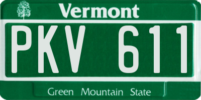 VT license plate PKV611