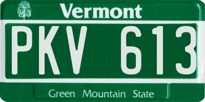 VT license plate PKV613