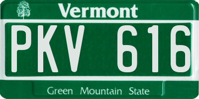 VT license plate PKV616