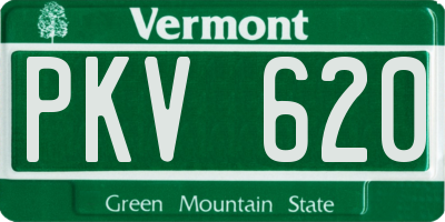VT license plate PKV620
