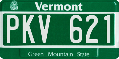 VT license plate PKV621