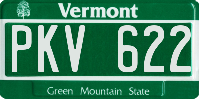 VT license plate PKV622