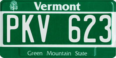 VT license plate PKV623