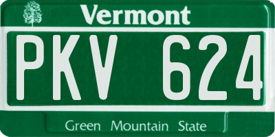 VT license plate PKV624