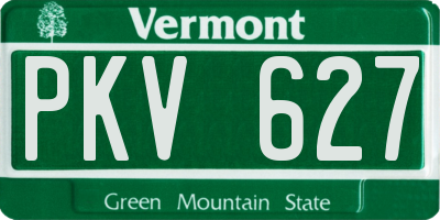 VT license plate PKV627