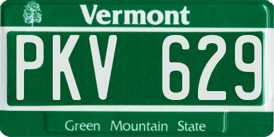 VT license plate PKV629