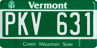 VT license plate PKV631