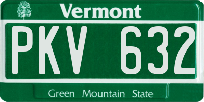 VT license plate PKV632