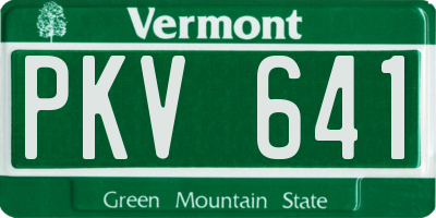 VT license plate PKV641