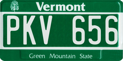 VT license plate PKV656