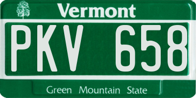 VT license plate PKV658