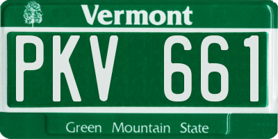 VT license plate PKV661