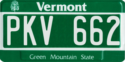 VT license plate PKV662