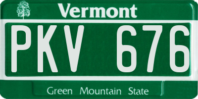 VT license plate PKV676