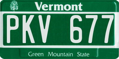 VT license plate PKV677