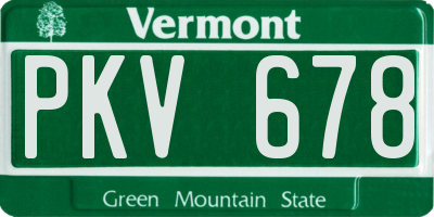 VT license plate PKV678