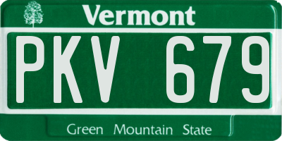 VT license plate PKV679