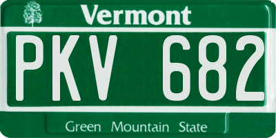 VT license plate PKV682