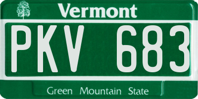 VT license plate PKV683