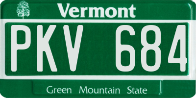 VT license plate PKV684