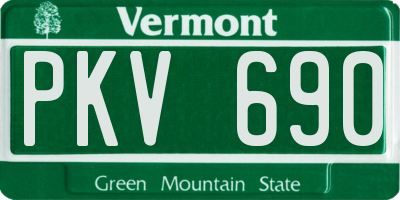 VT license plate PKV690