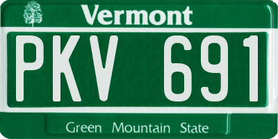 VT license plate PKV691