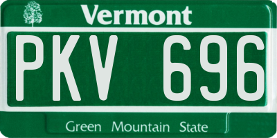 VT license plate PKV696