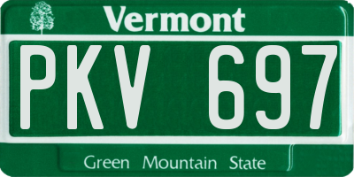 VT license plate PKV697