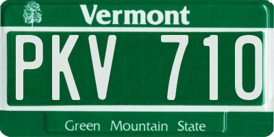 VT license plate PKV710