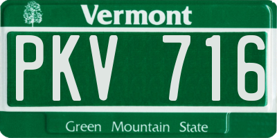 VT license plate PKV716