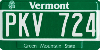 VT license plate PKV724