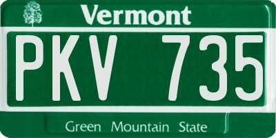 VT license plate PKV735