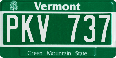 VT license plate PKV737