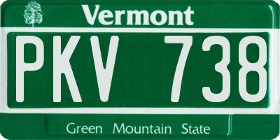 VT license plate PKV738