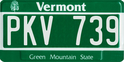 VT license plate PKV739