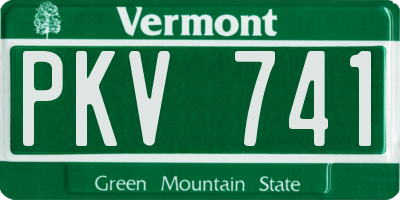 VT license plate PKV741