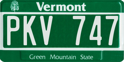 VT license plate PKV747