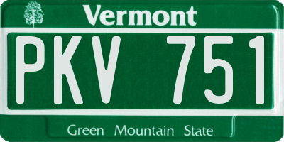 VT license plate PKV751
