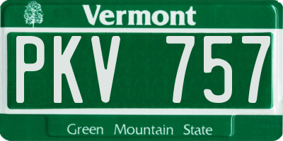 VT license plate PKV757