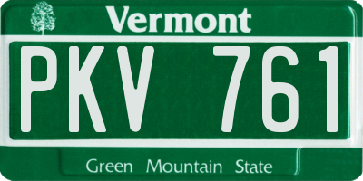 VT license plate PKV761