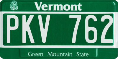 VT license plate PKV762